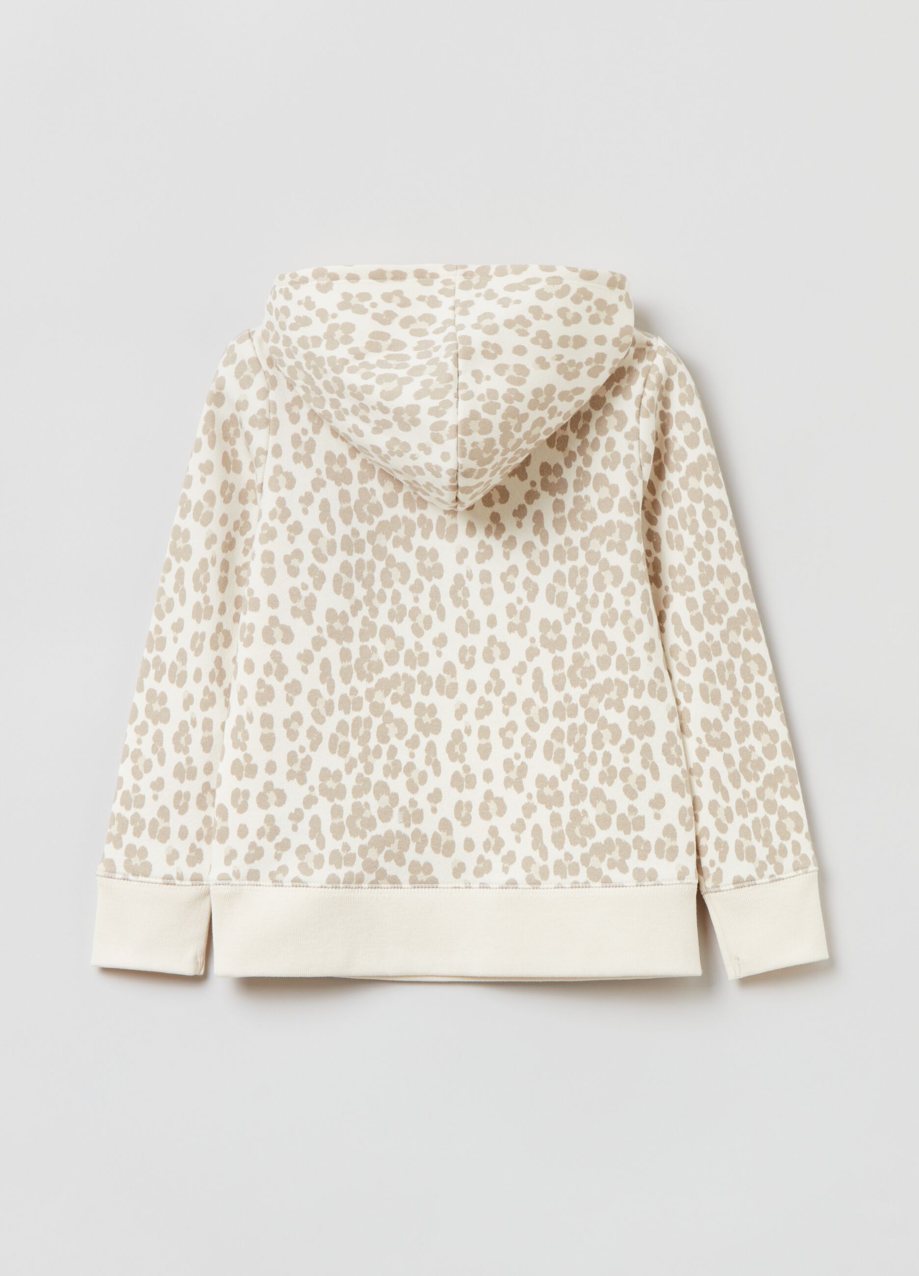 Animal print sweatshirt with hood and logo_1