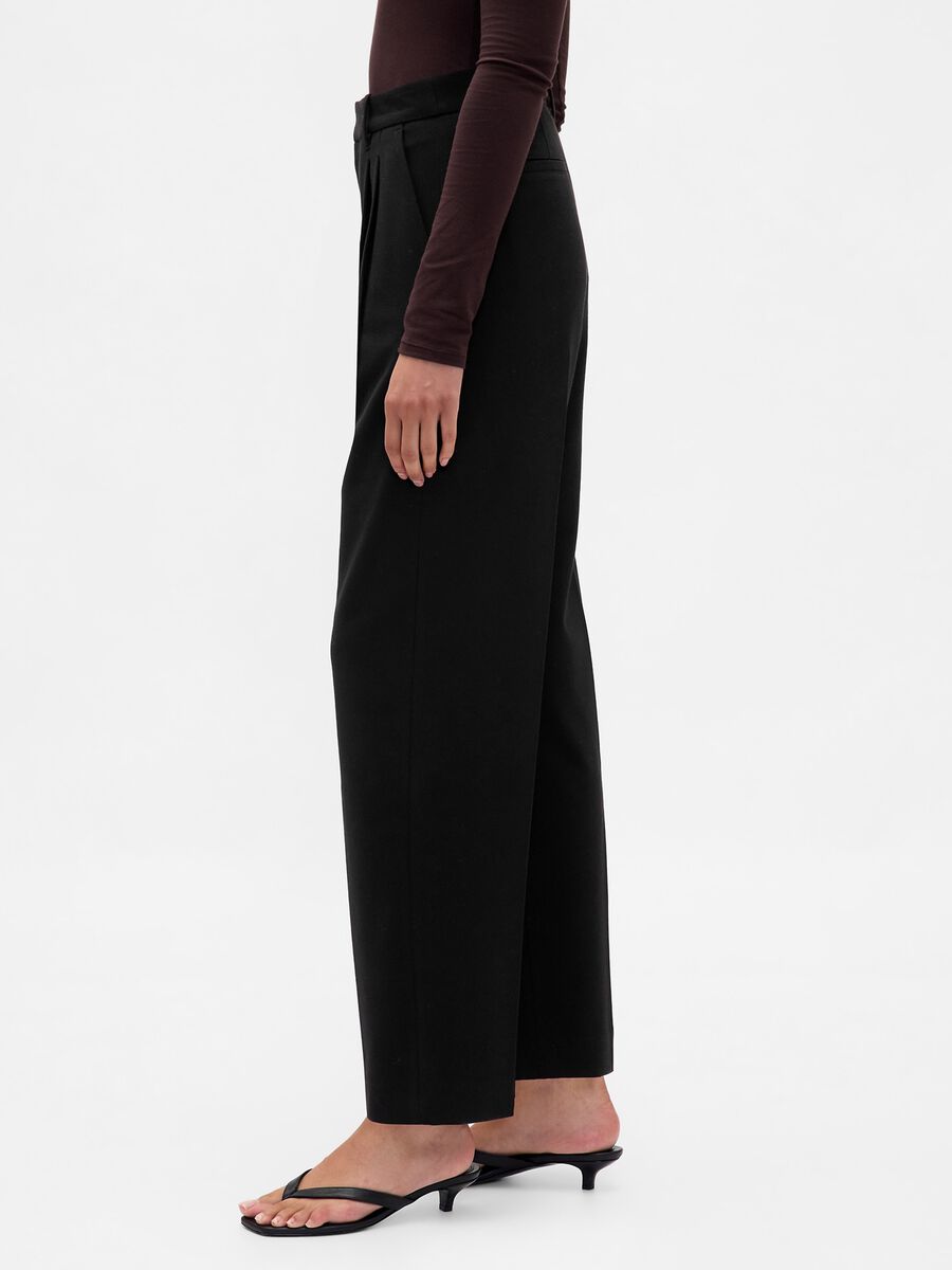 Pantaloni neri elasticizzati Donna_3