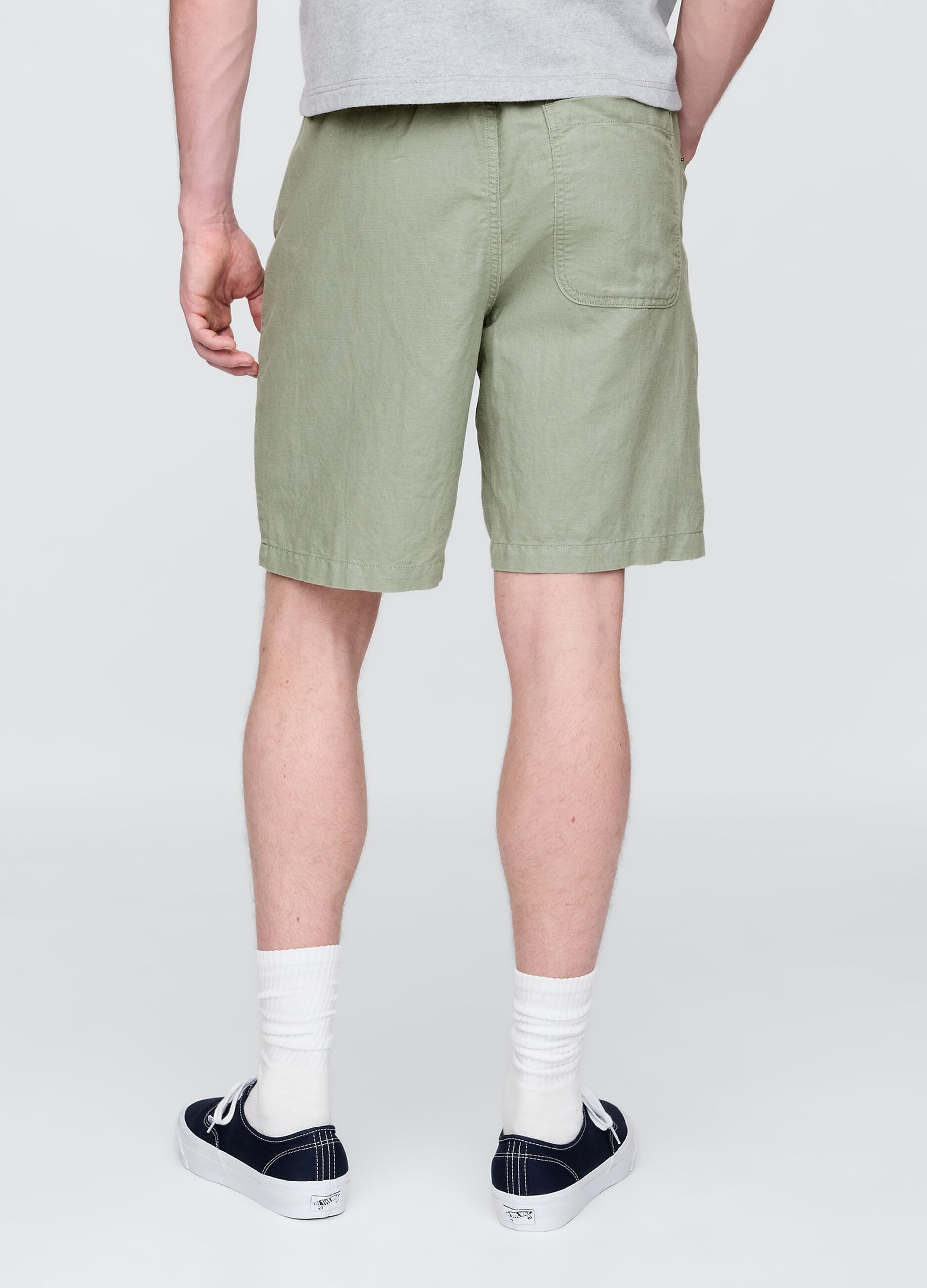 Shorts verde in lino e cotone Gap_2