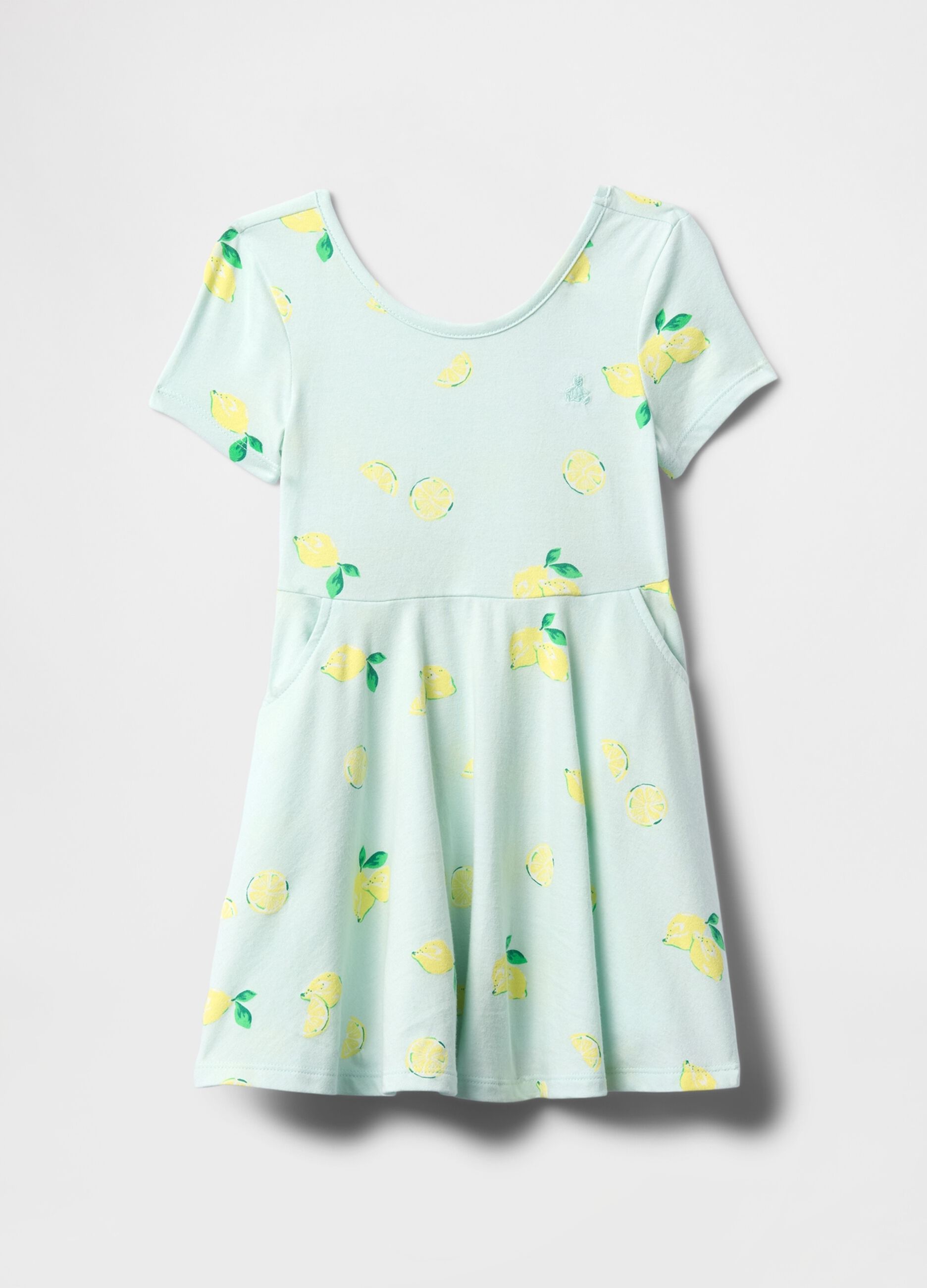 Vestito a fiori con limoni per bambina_2