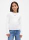 Maglia bianca a maniche lunghe in cotone_0
