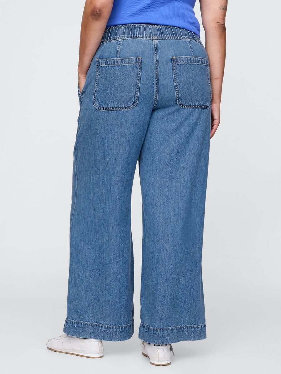 Jeans Gap a gamba larga in denim Donna_5