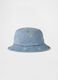 Cappello in denim con motivi floreali_0