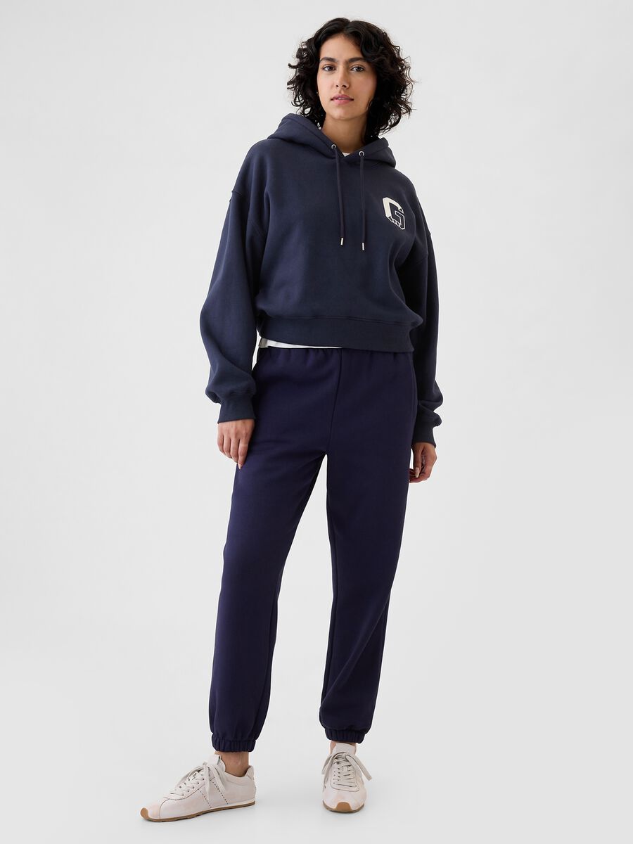 Oversized sweatshirt with hood and logo Woman_1