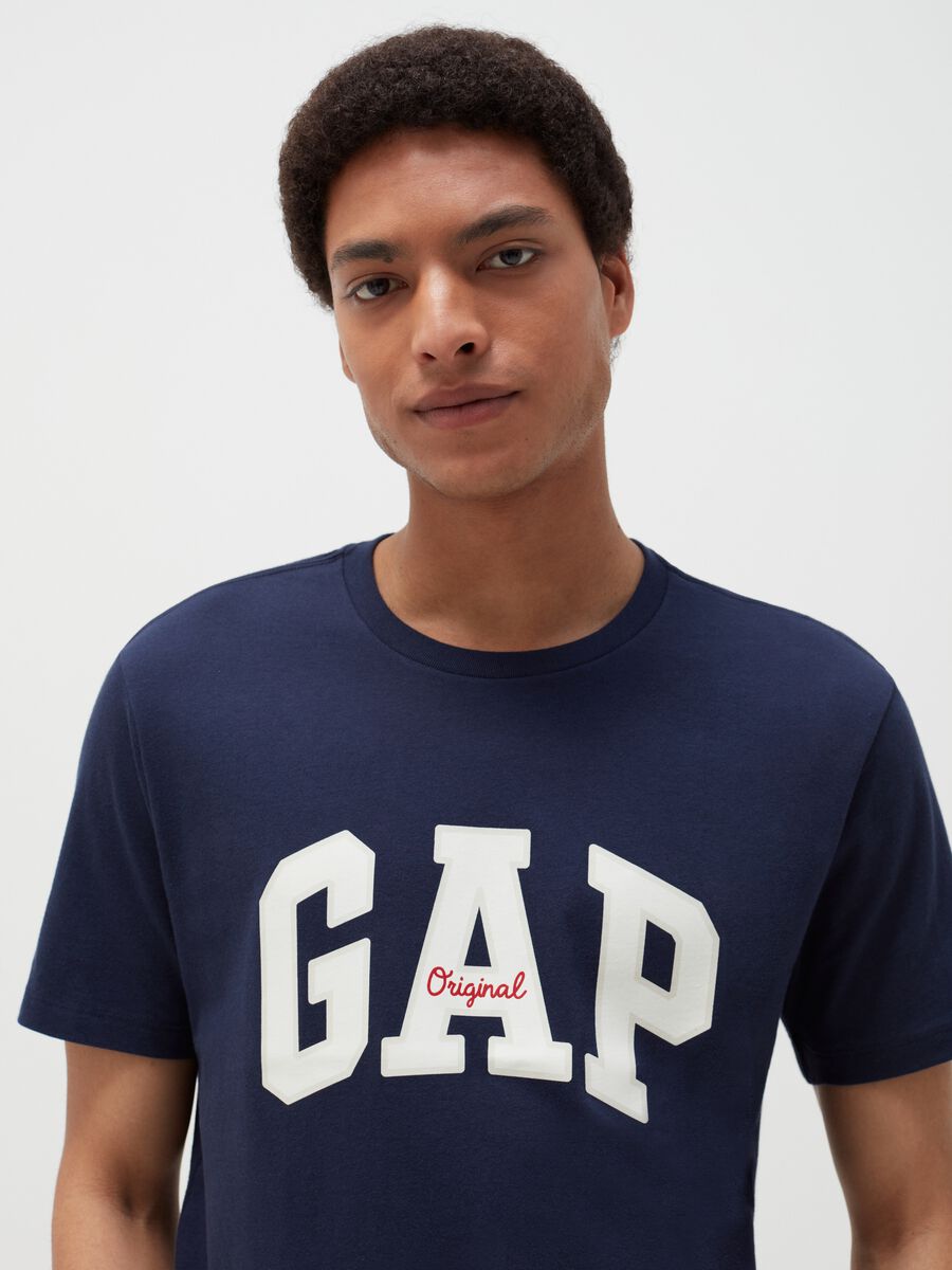 T-shirt in cotone con stampa logo Uomo_0