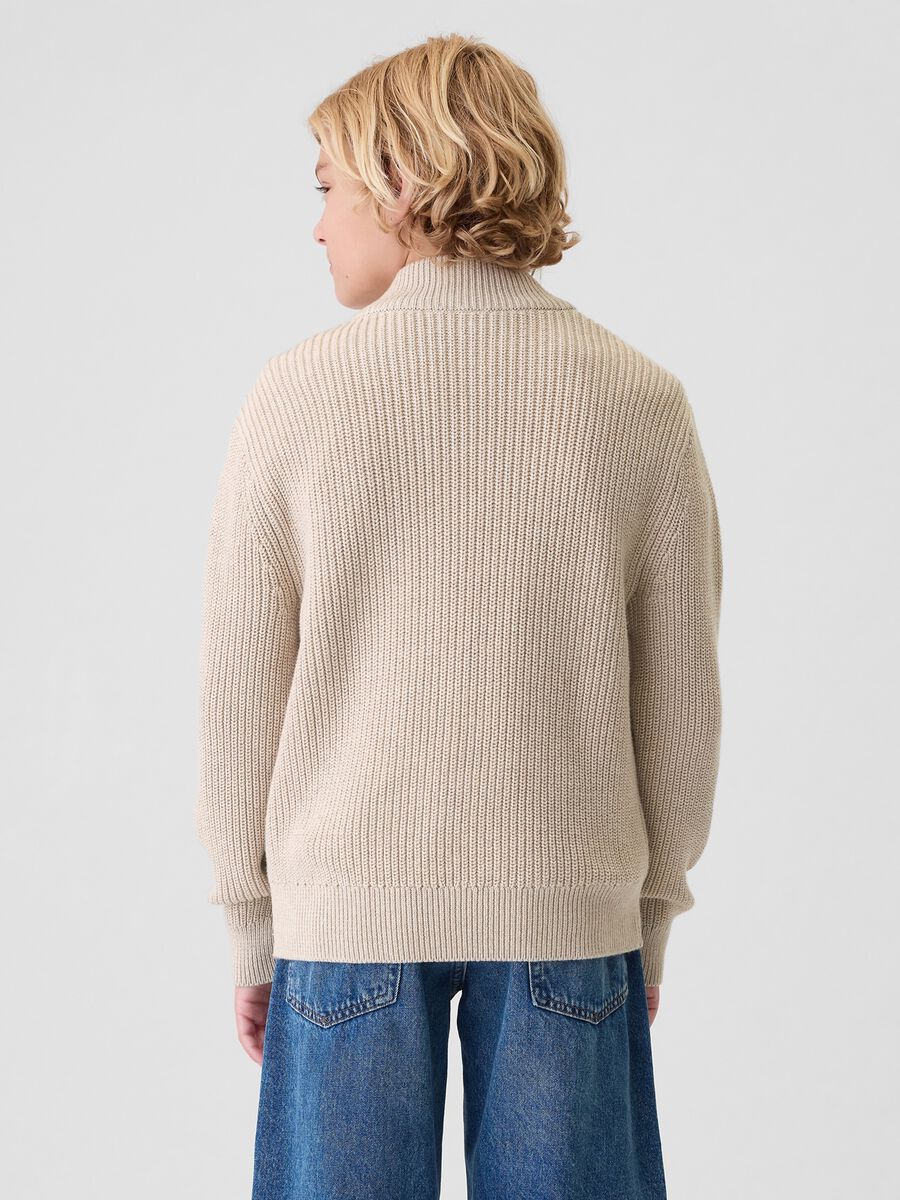 Pullover mock neck con mezza zip Bambino_2