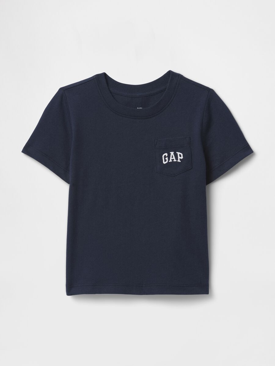 T-shirt girocollo blu con taschino GAP Baby Boy_0