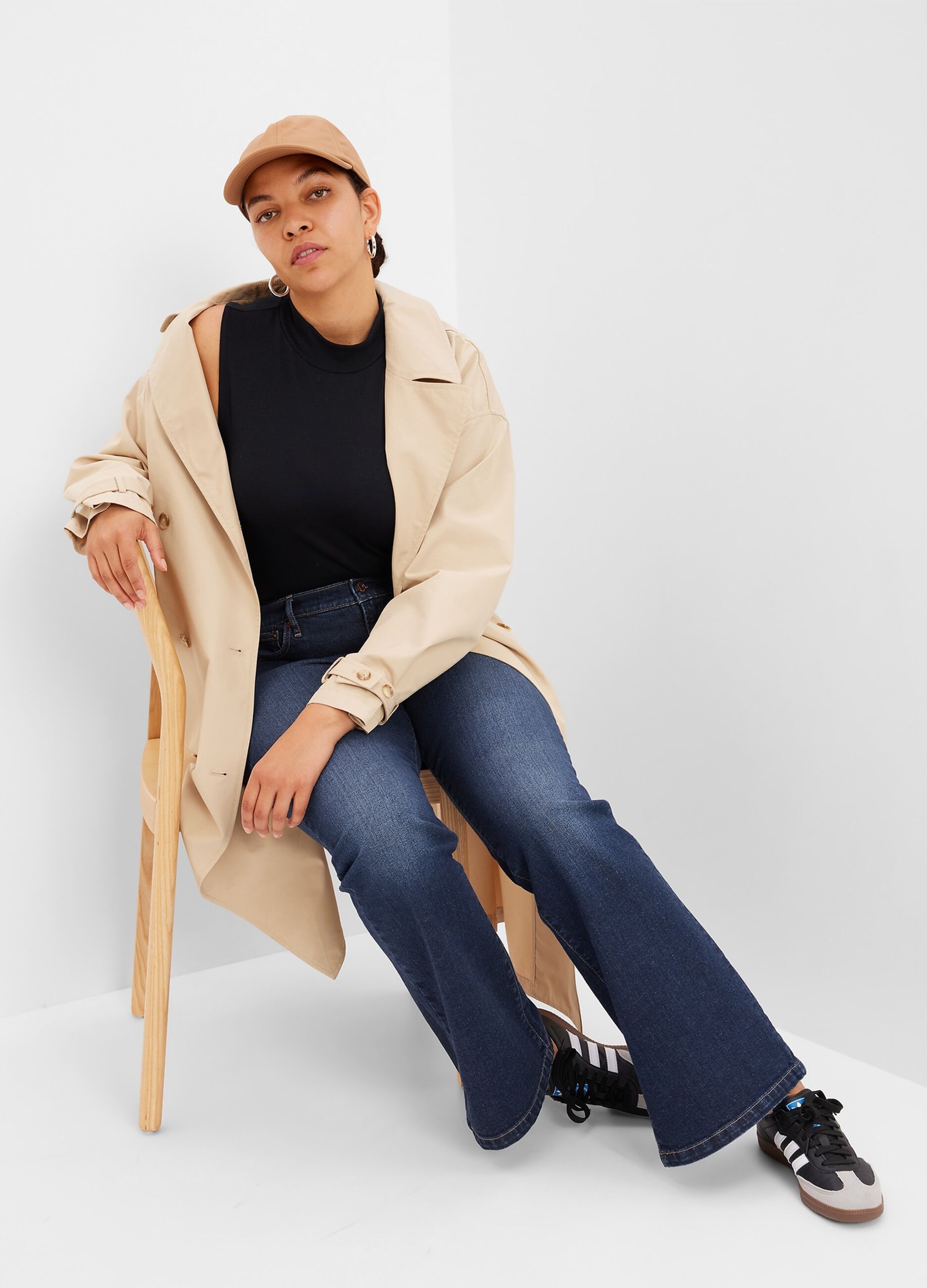 Jeans flare fit a vita alta_2