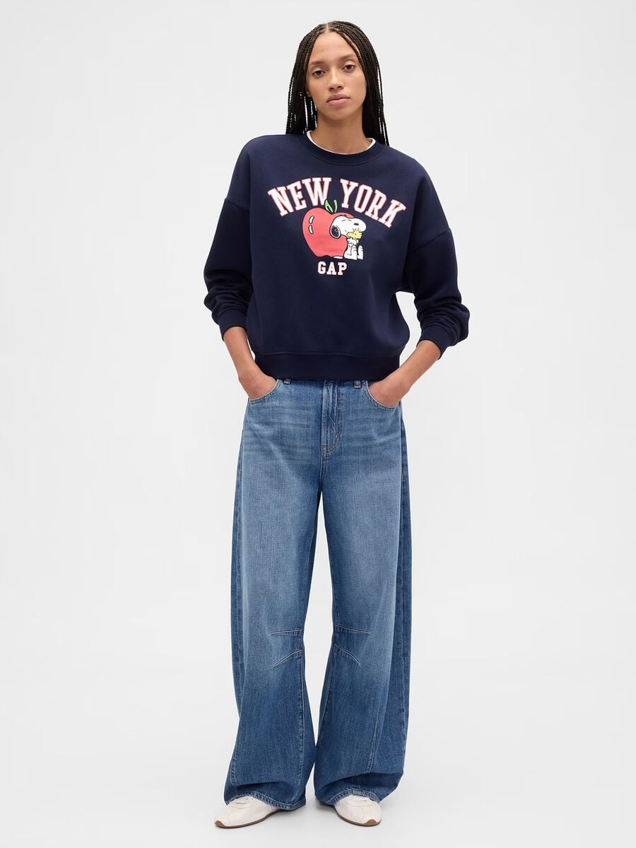 Blue T-shirt with New York graphic Woman_2