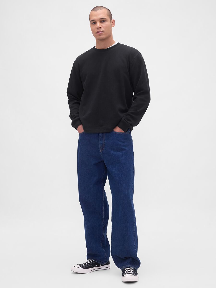 Maglia a maniche lunghe nera elasticizzata Uomo_2