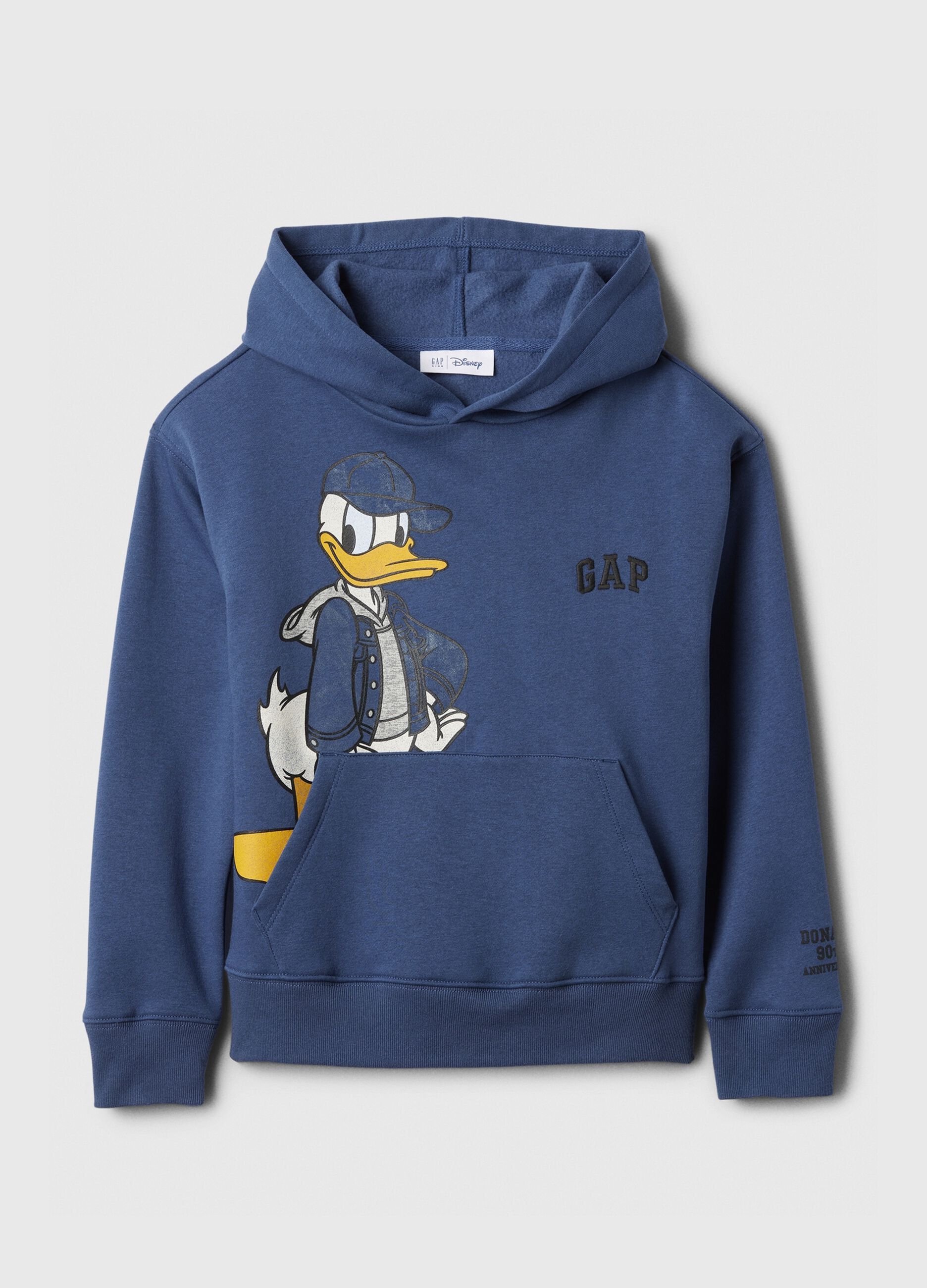 Felpa con cappuccio stampa Donald Duck