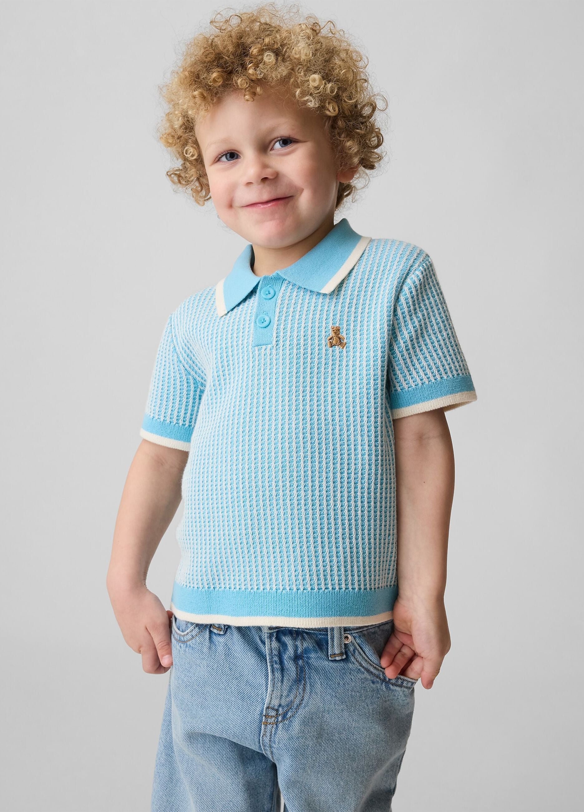 Polo in puro cotone a maniche corte