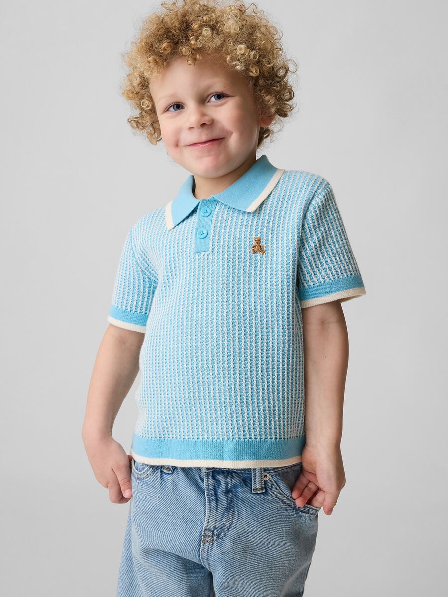Polo in puro cotone a maniche corte Bimbo_0