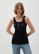 Tank top a costina con stampa logo_2