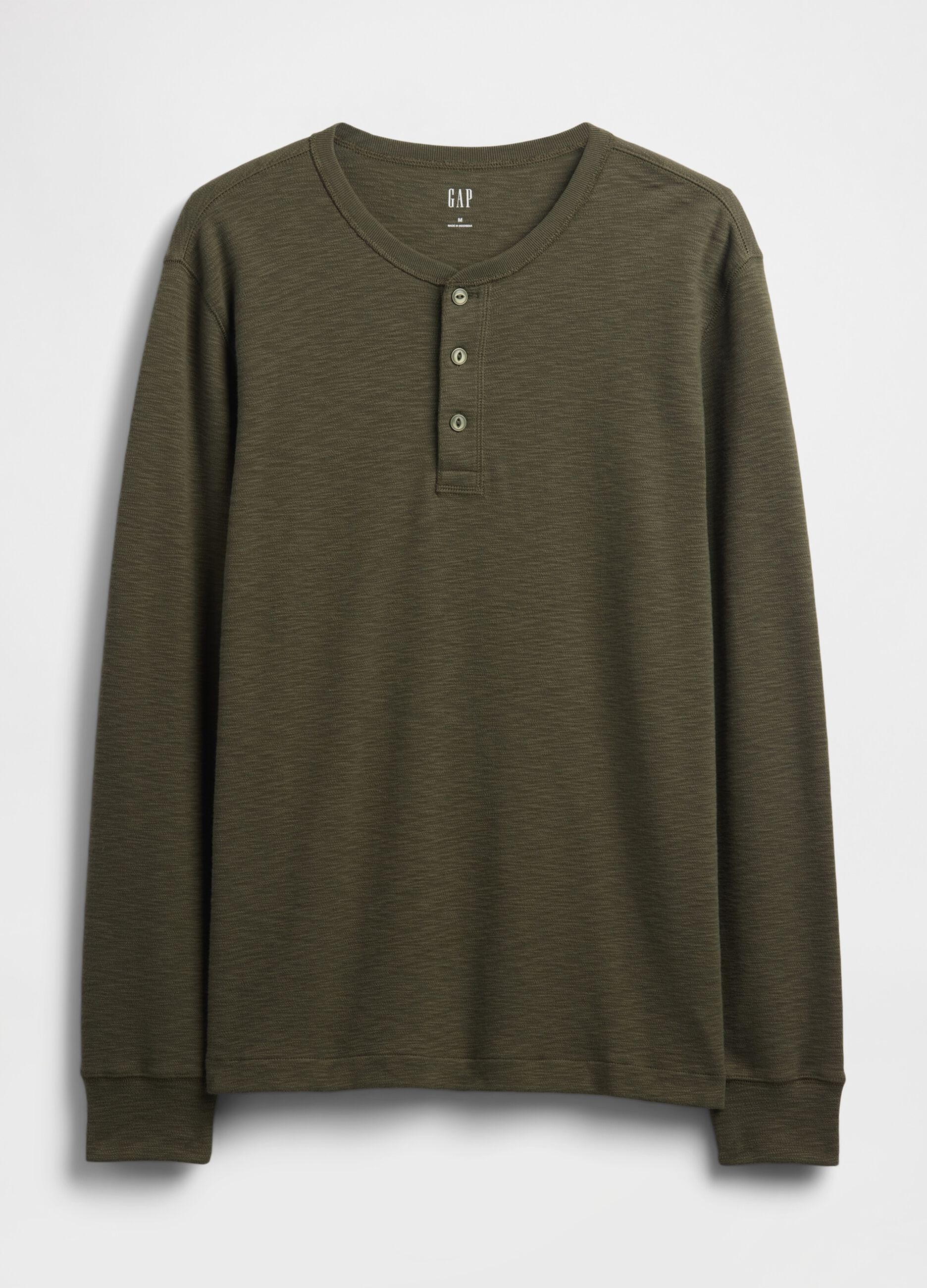 Green Long Sleeve Cotton T-shirt