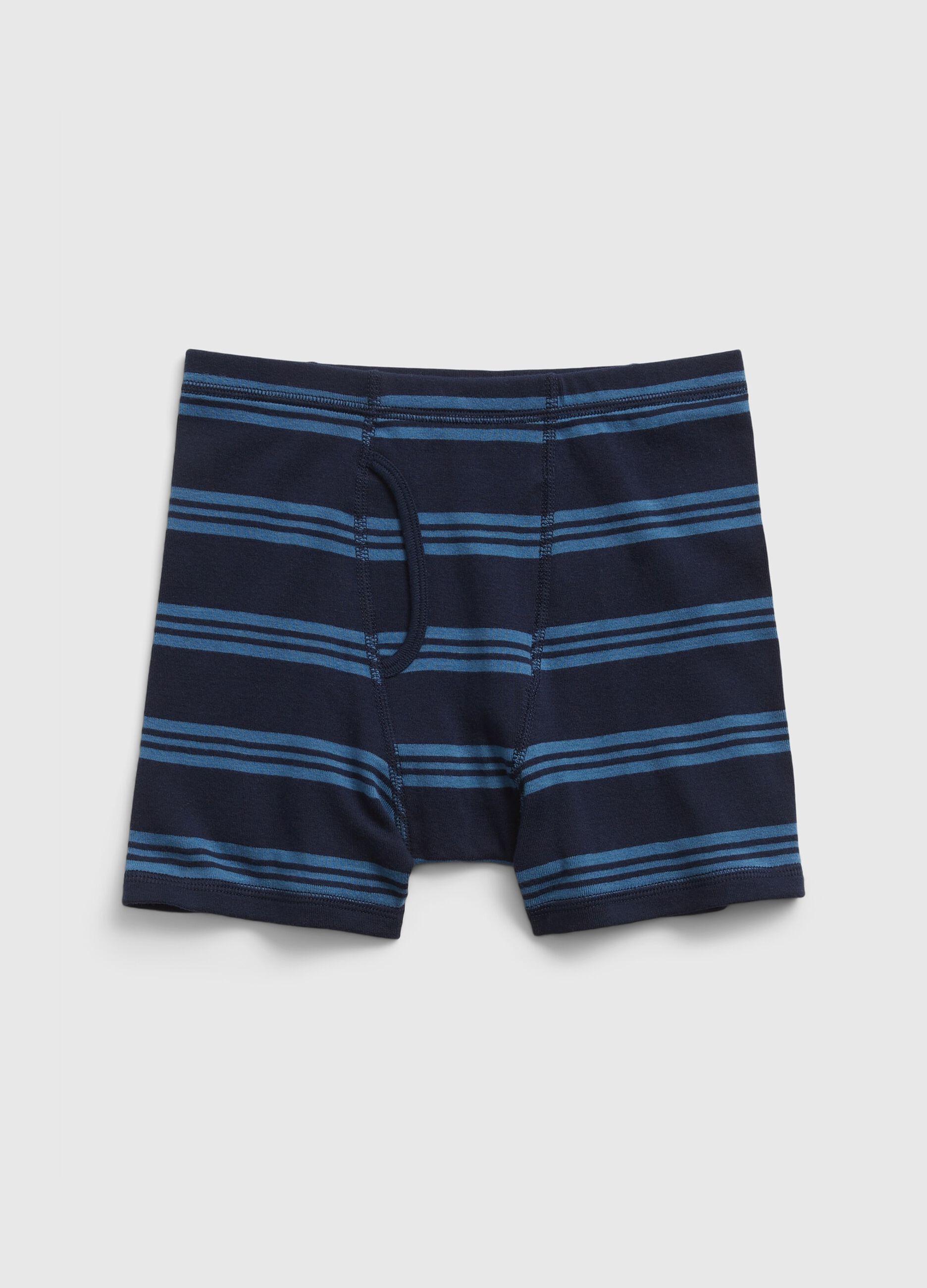 Four-pack striped boxer shorts with logo print_1