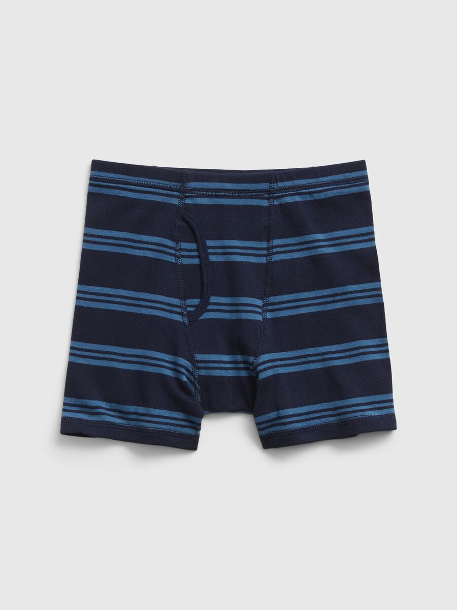 Four-pack striped boxer shorts with logo print Boy_1