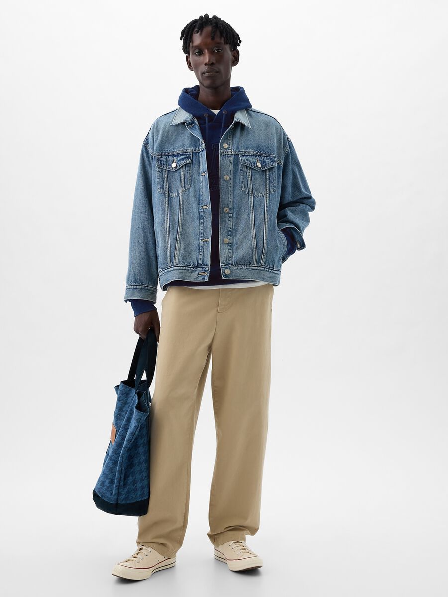 DAP x GAP Felpa in denim con cappuccio e logo Unisex_2