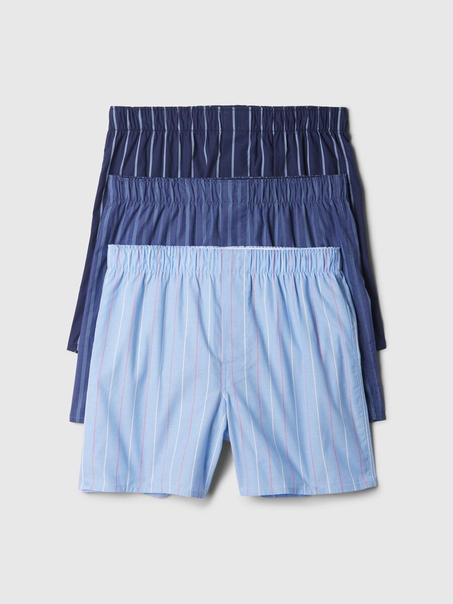 Tripack boxer in cotone a righe  Uomo_0