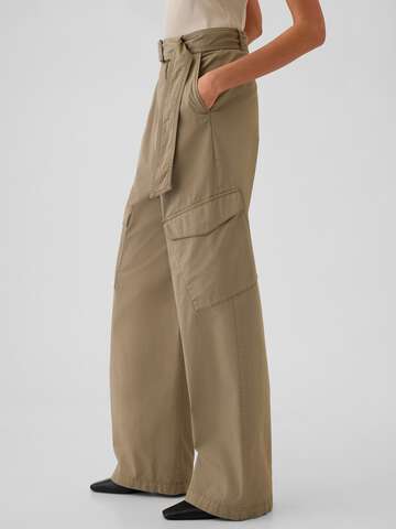 Pantalone cargo in twill stretch con cintura_3