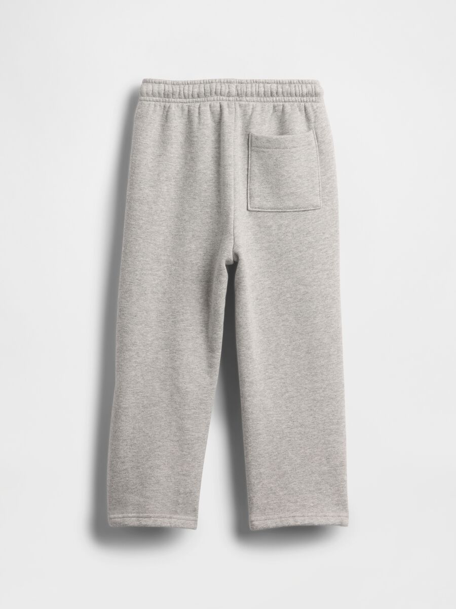 Grey cotton-polyester blend trousers for kids Baby Boy_1