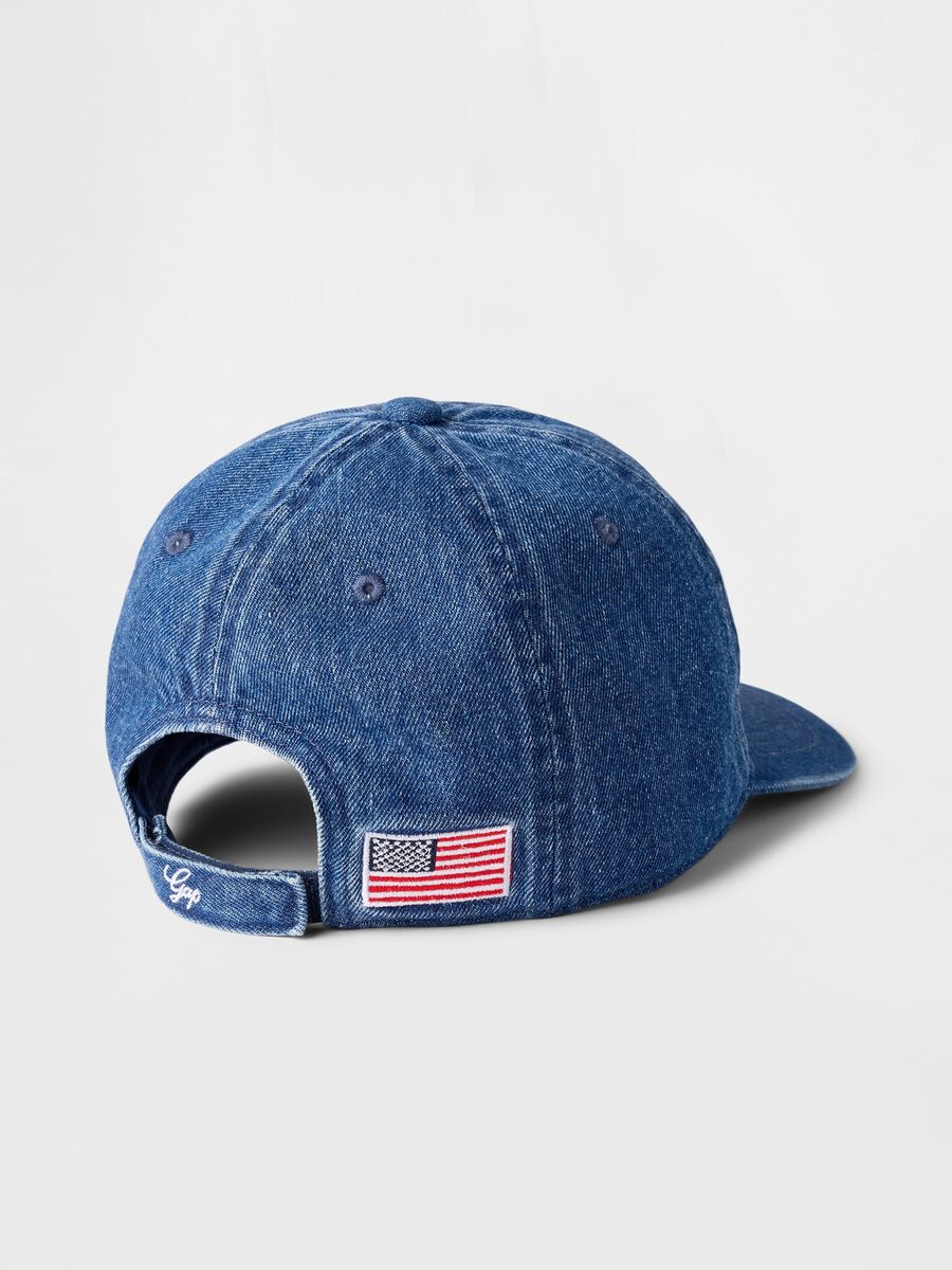 Berretto da baseball in denim ricamo logo Bambino_1