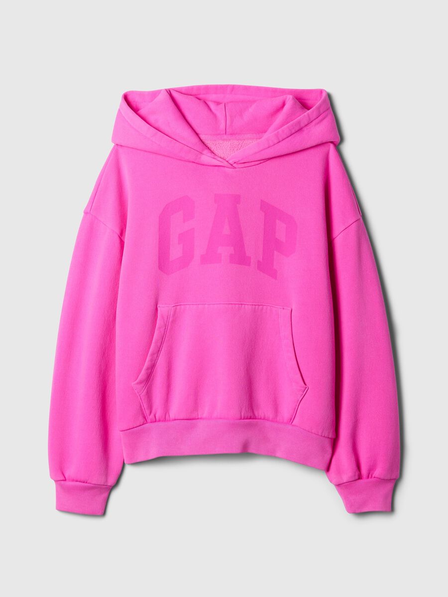 Felpa con cappuccio stampa logo Bambina_3