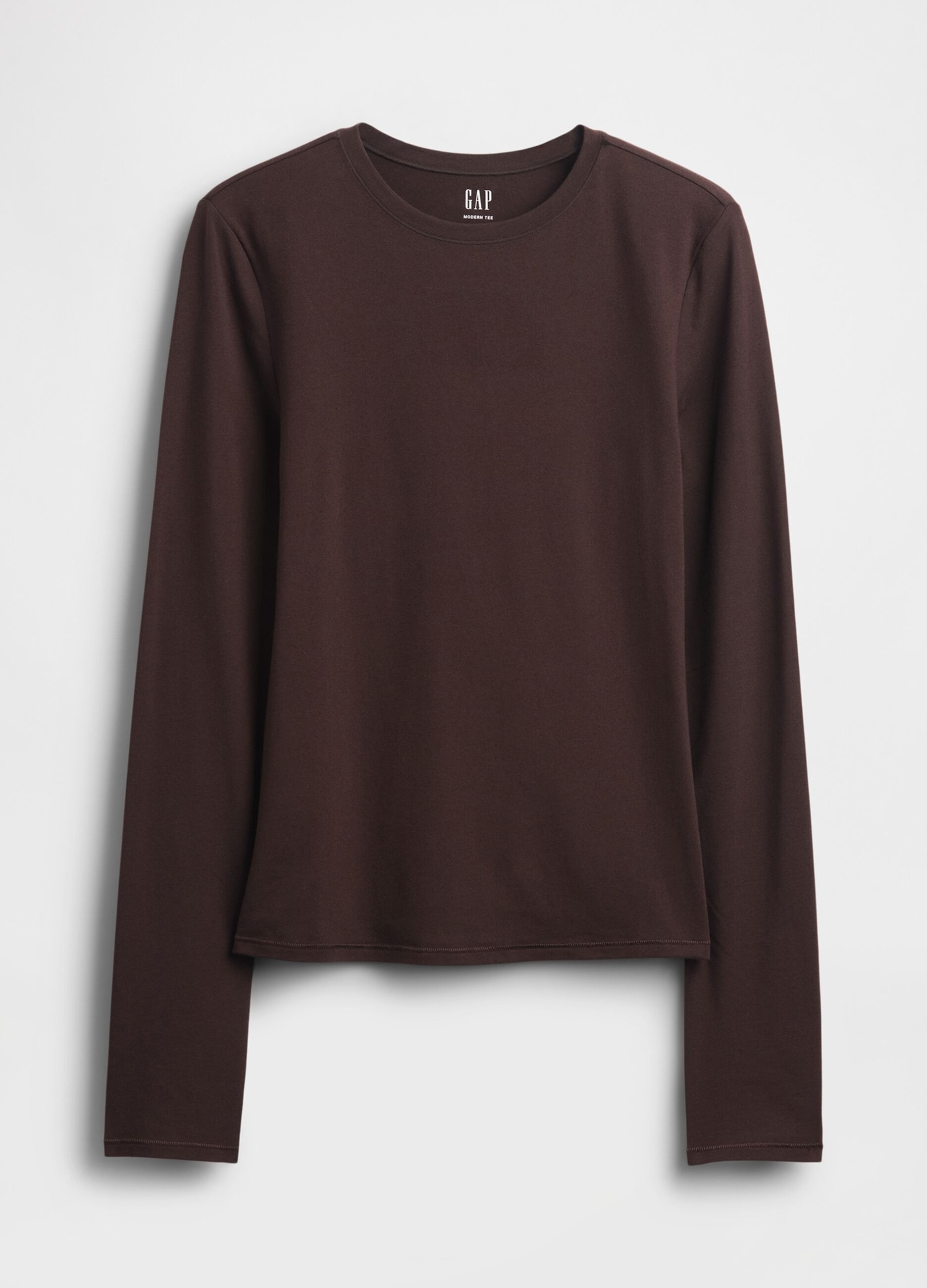 Brown long-sleeved stretch top