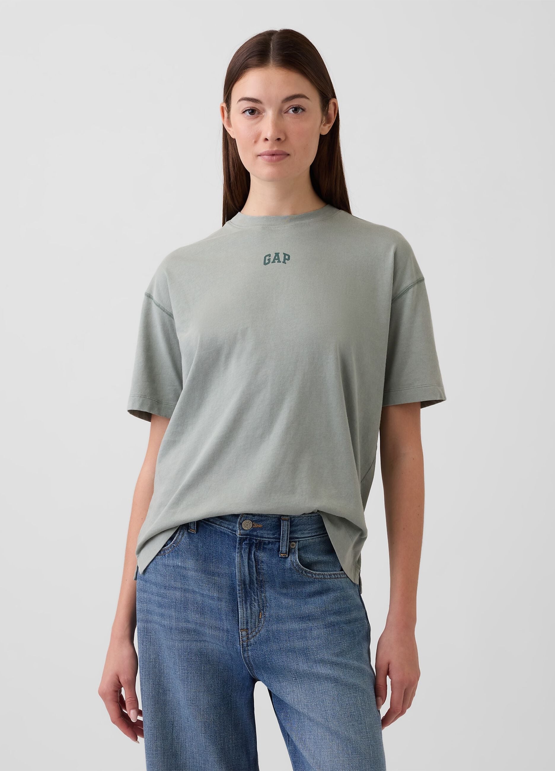 T-shirt in puro cotone a maniche corte con logo GAP