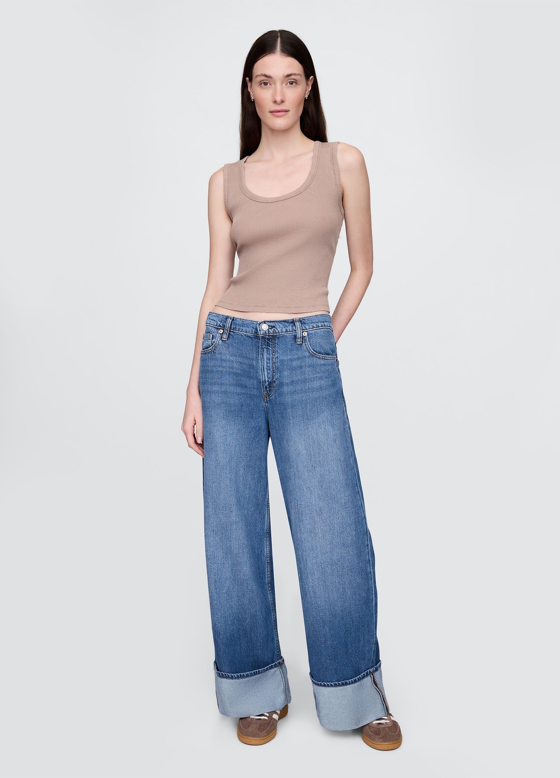 Jeans ampi in misto cotone e Lyocell Gap