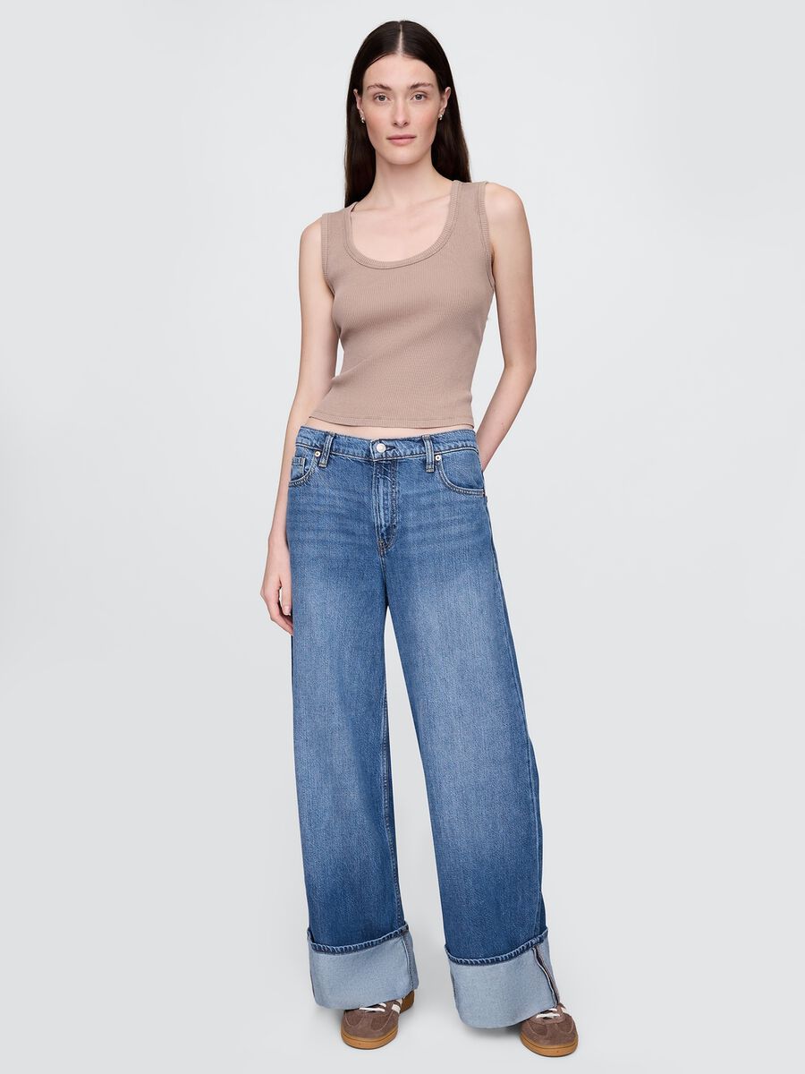 Jeans ampi in misto cotone e Lyocell Gap Donna_0
