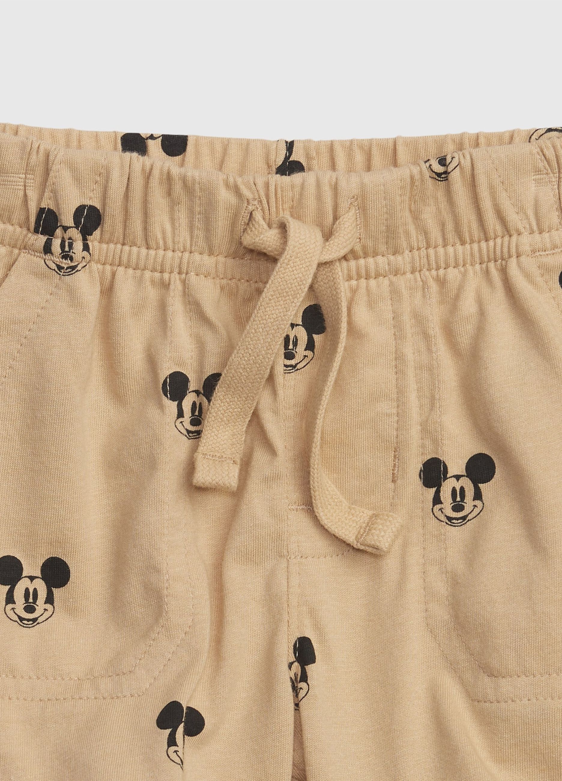 Cotton shorts with Disney Mickey Mouse print_2