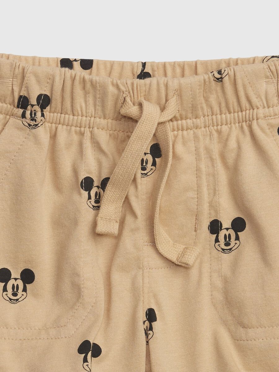 Shorts in cotone stampa Disney Topolino Neonato_2