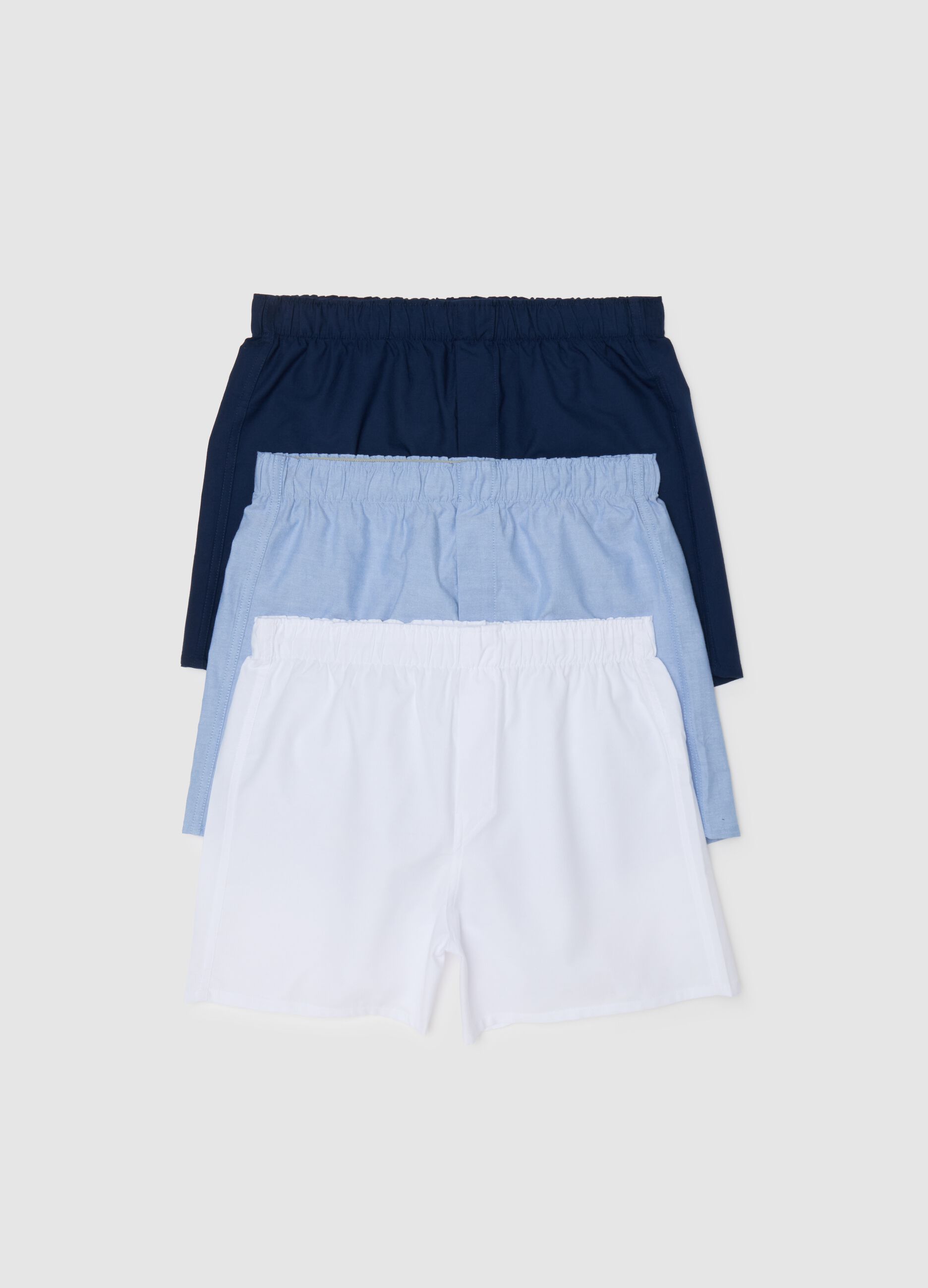 Tripack boxer in tela di cotone