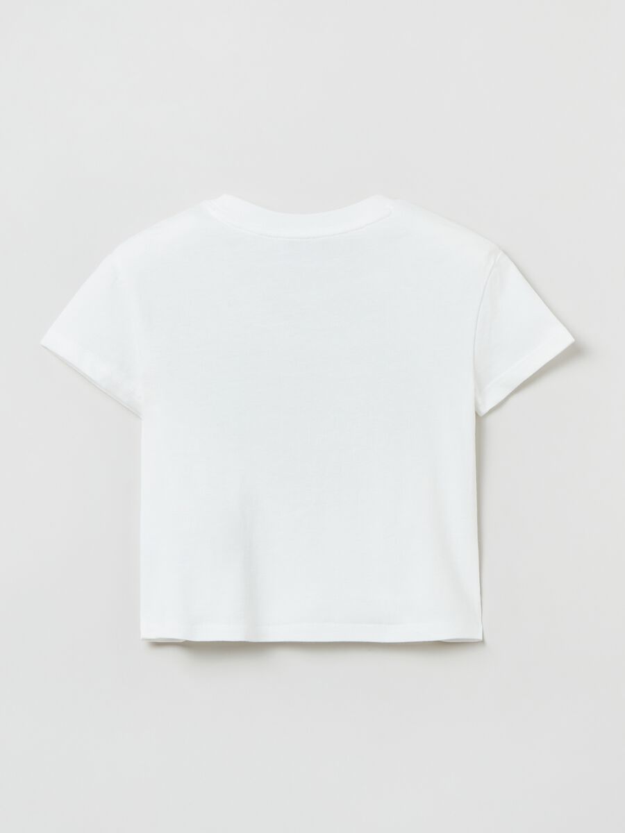 T-shirt in cotone bio con stampa logo Neonato_1
