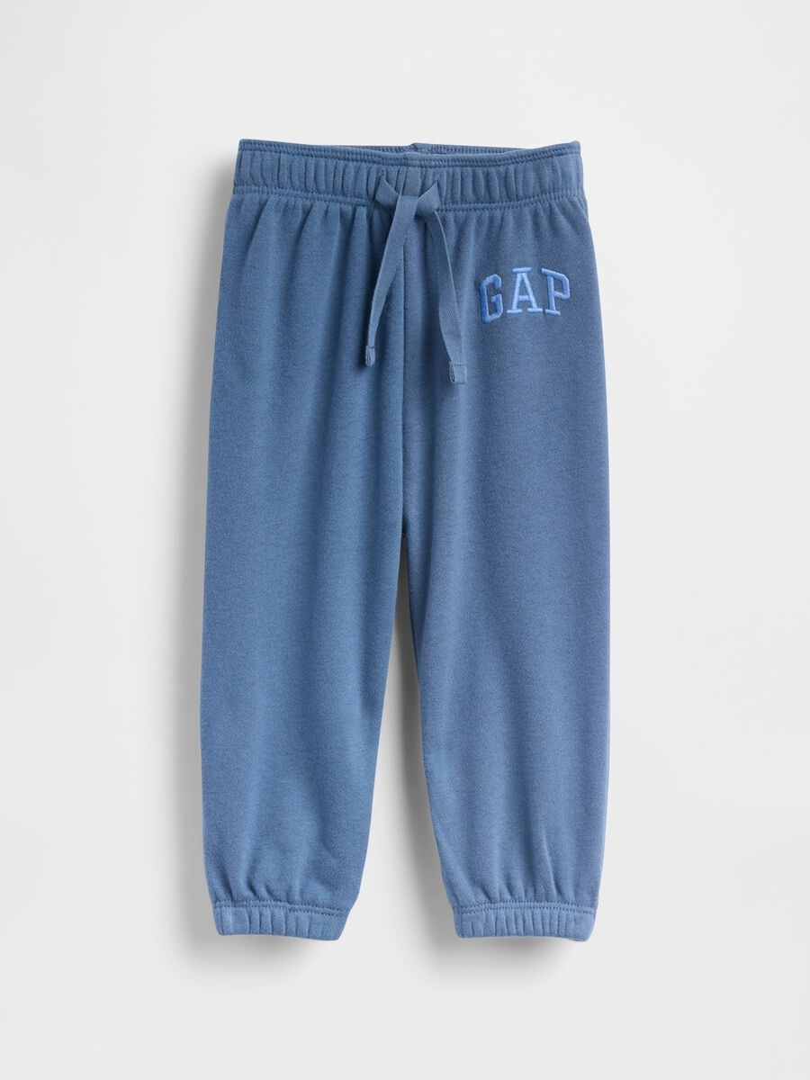 Joggers in misto cotone con logo Neonato_0