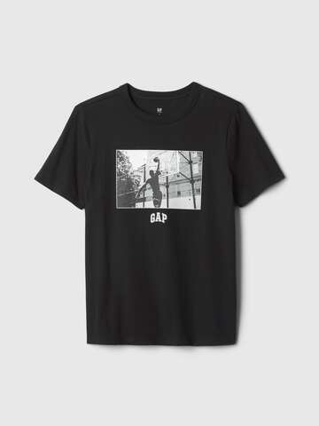 T-shirt in cotone con stampa e logo_0