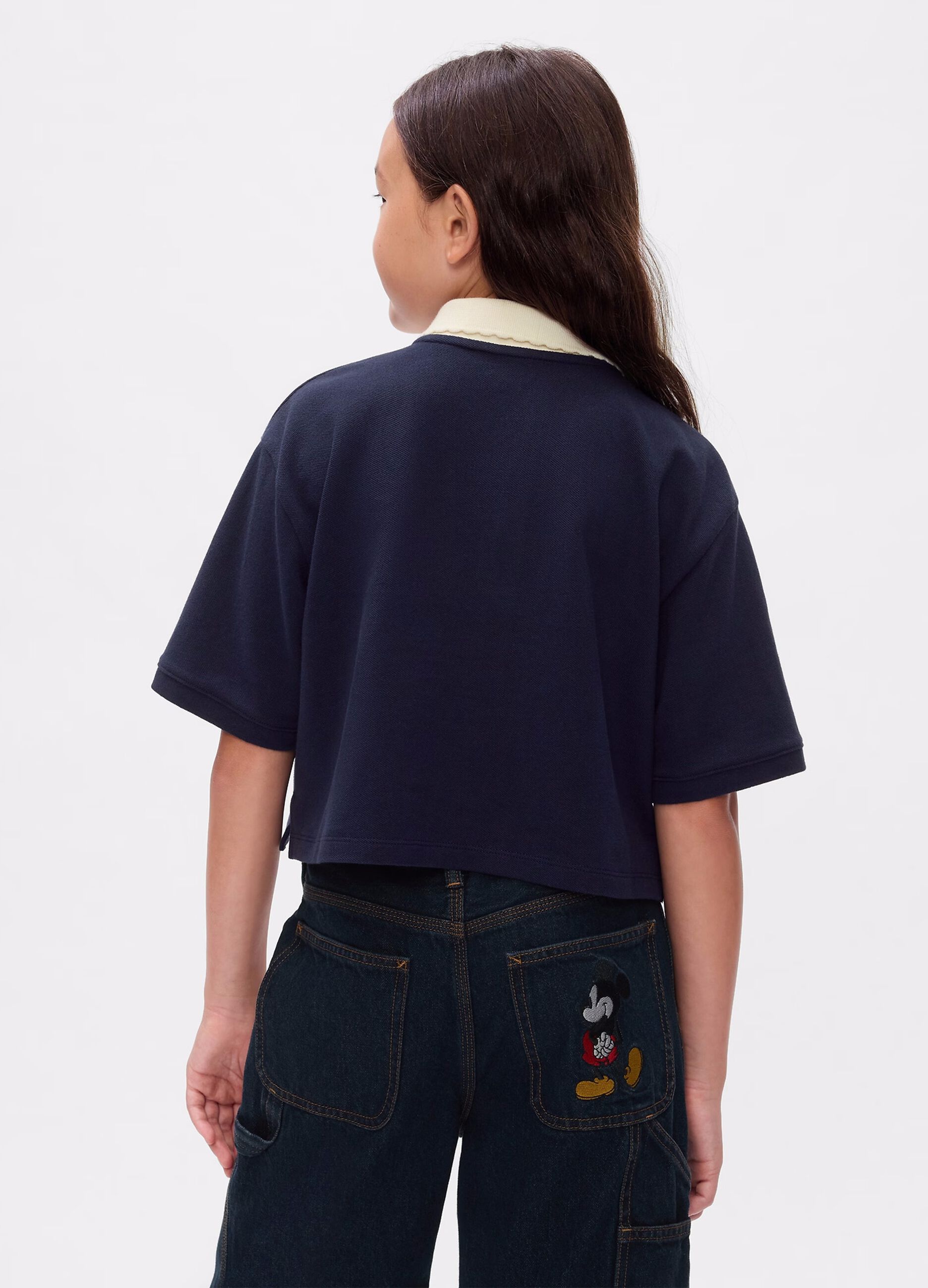 GAP x DISNEY Polo cropped fit con ricamo Minnie_1