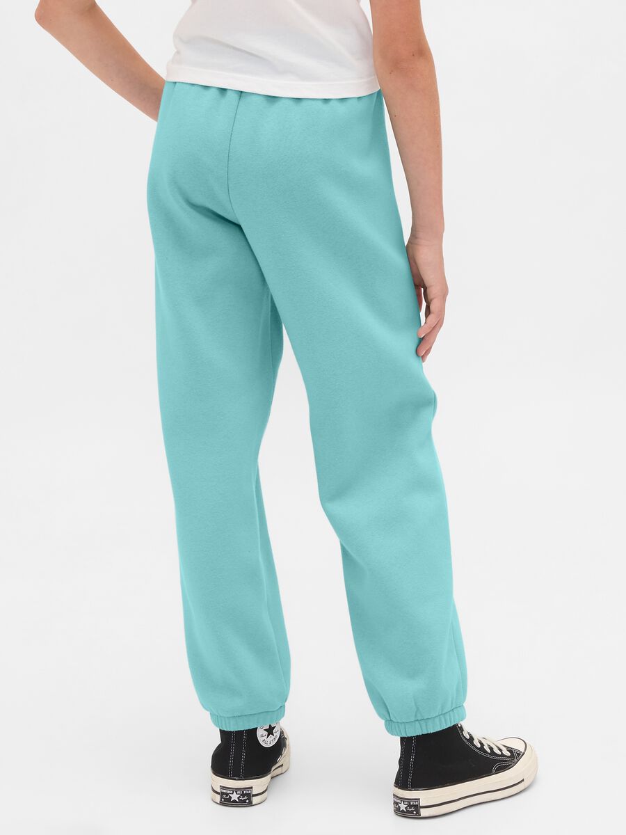 Blue Cotton Blend Trousers Girl_2
