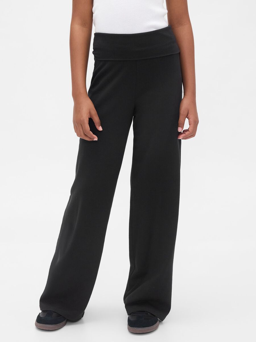 Leggings neri elasticizzati Bambina_1
