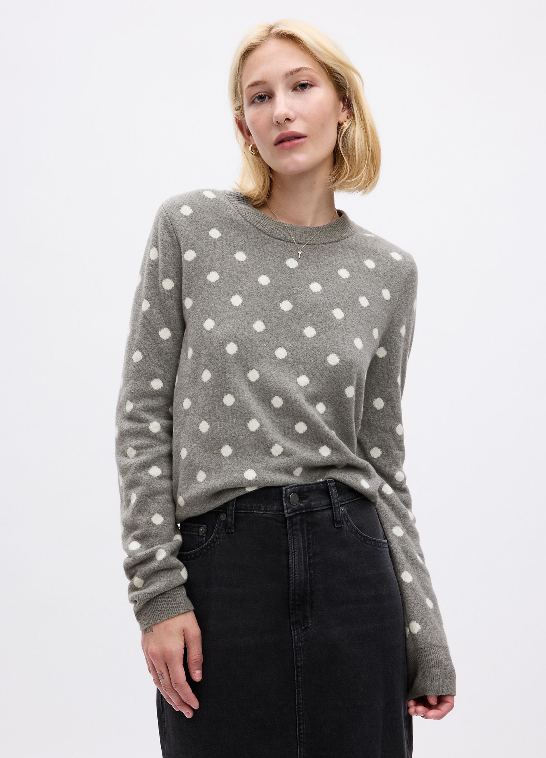 Pullover con scollo rotondo