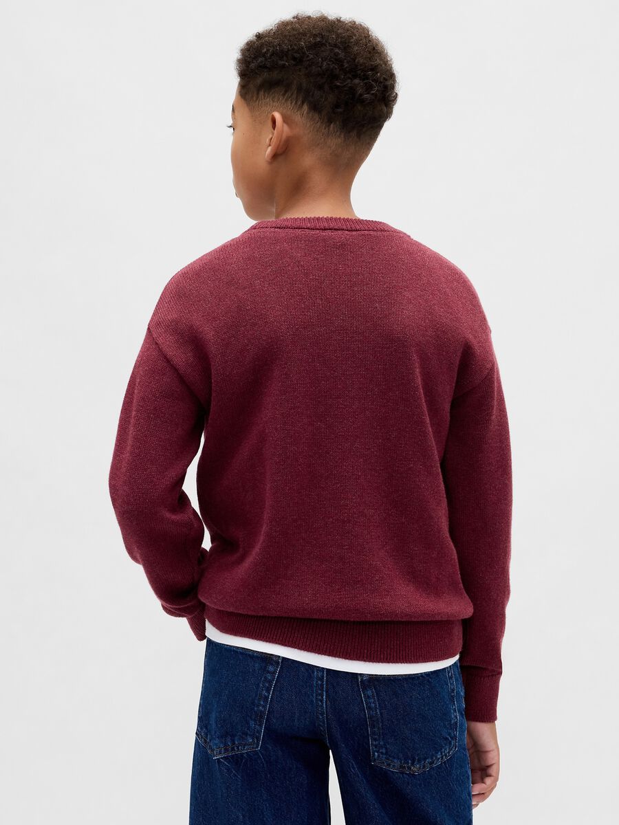 Maglione rosso in cotone Bambino_1