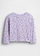 Purple cotton long-sleeve T-shirt for girls_0