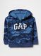 Felpa con logo GAP, cappuccio e zip in misto cotone_0