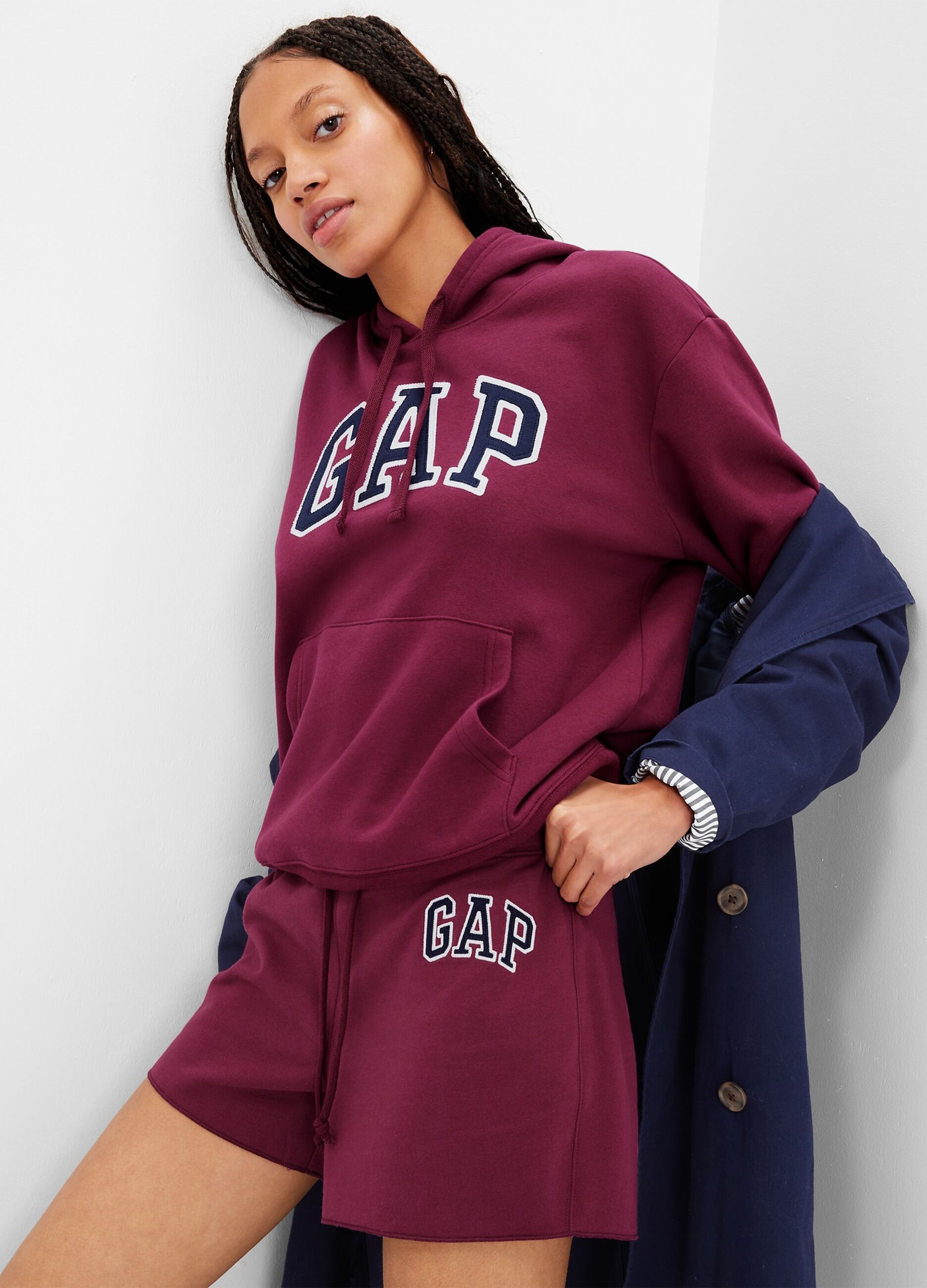 Felpa con cappuccio ricamo logo