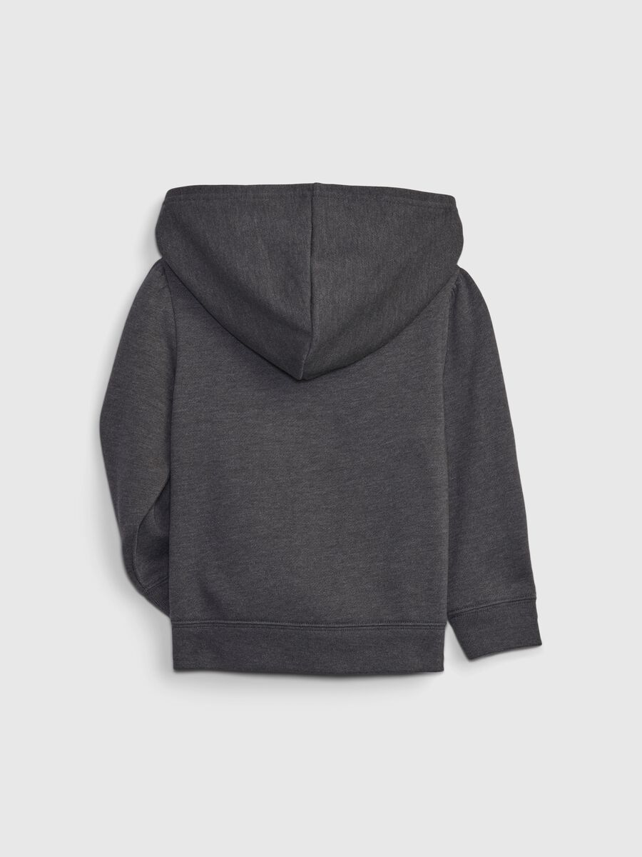 Sweatshirt with hood and logo print Baby Girl_1