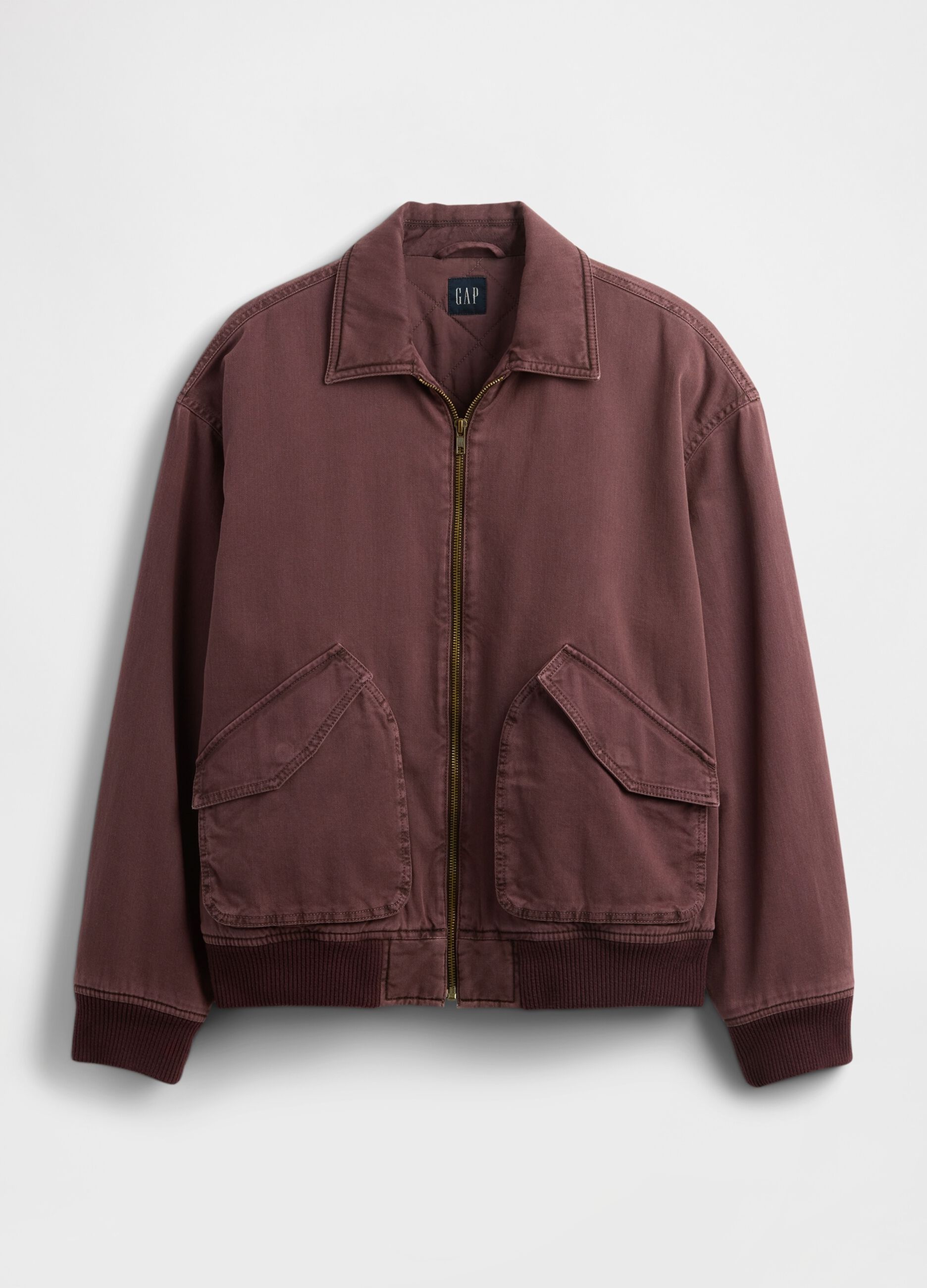 Brown jacket in pure cotton
