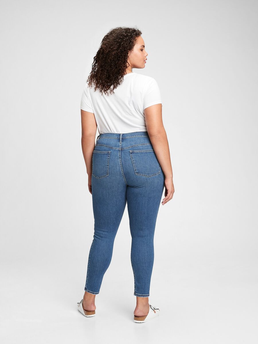 High-waisted skinny-fit jeans with fading Woman_3