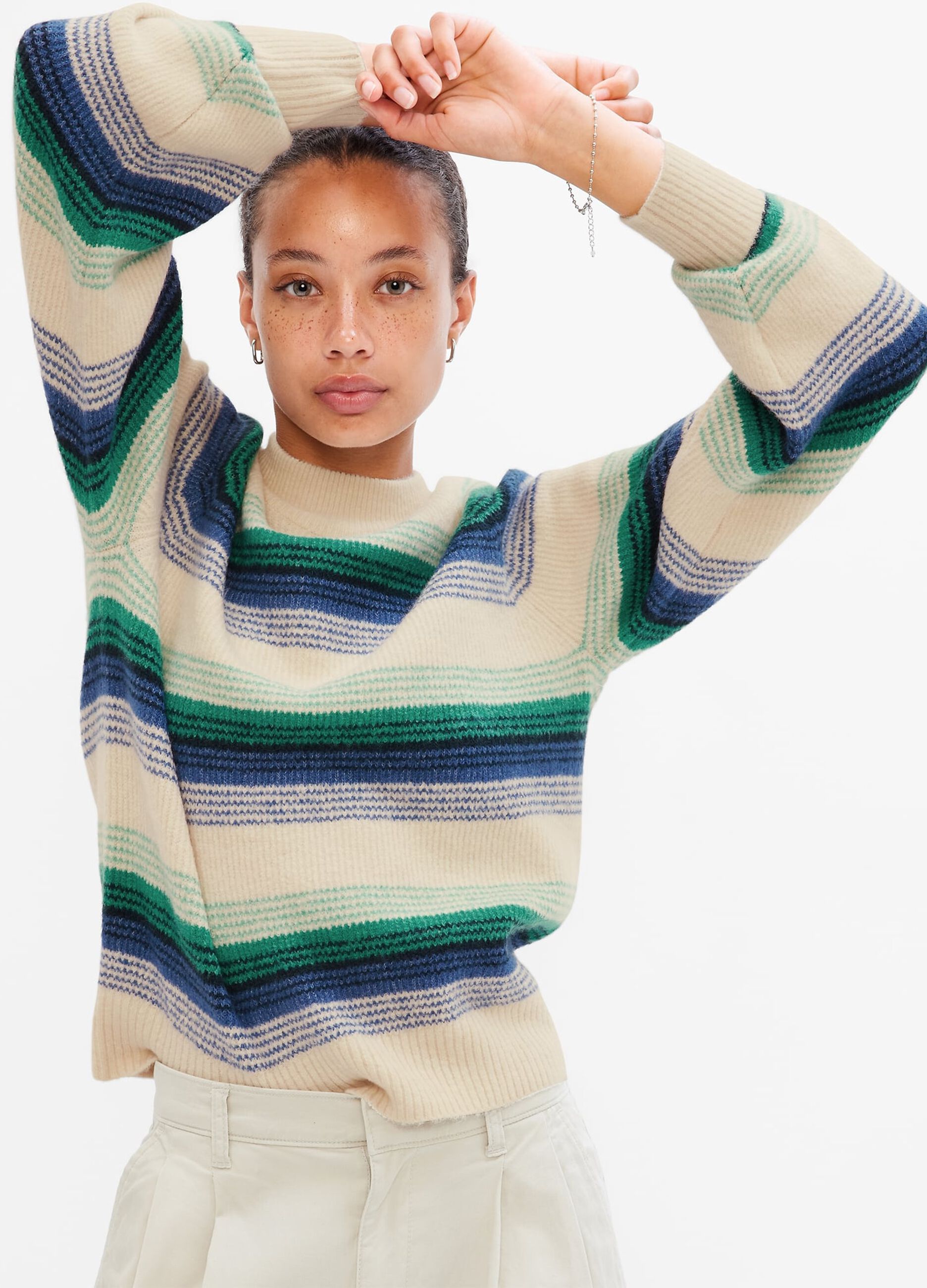 Pullover a righe jacquard