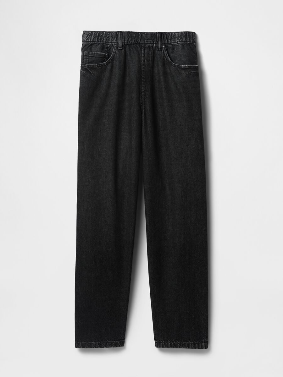Gap Black Wide Leg Denim Trousers Man_4